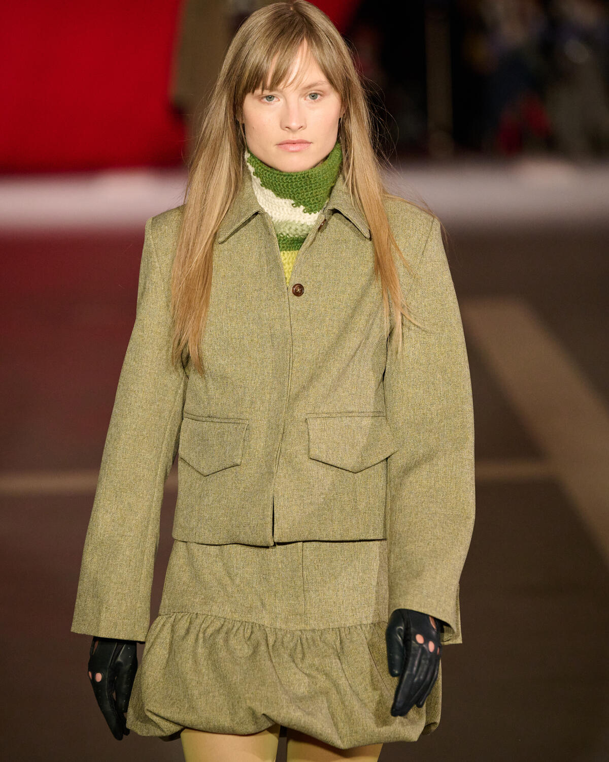 Sikita nederdel - Straw Yellow Tweed